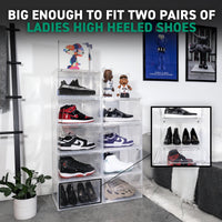 Ollie Hard Solid Shoe Box Organizer - Clear, Pack of 3 (OPEN BOX)