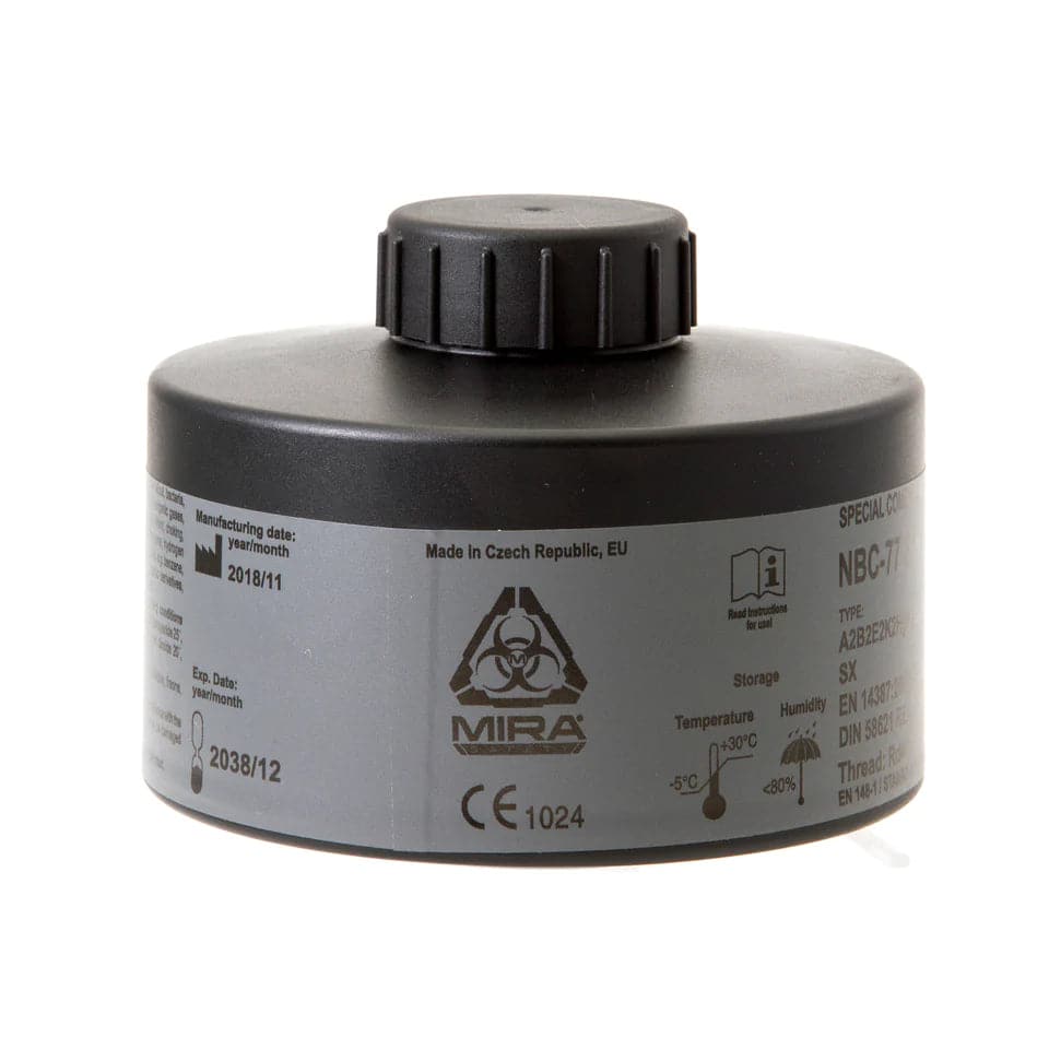 MIRA SAFETY CBRN Gas Mask Filter NBC-77 SOF 40mm Thread - 20 Year Shelf Life