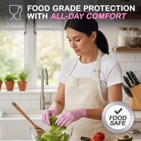 Pink Nitrile Gloves, All Purpose Gloves, 30 Pieces, 4.0 Mil- 72HRS