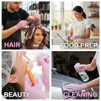 Pink Nitrile Gloves, All Purpose Gloves, 30 Pieces, 4.0 Mil- 72HRS