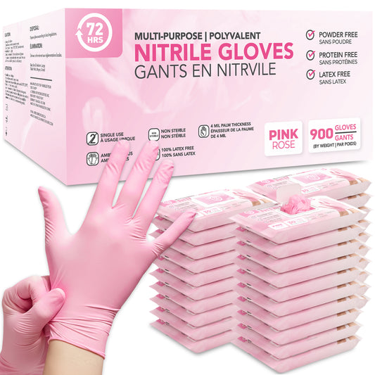 4 mil pink nitrile gloves 30 pack canada