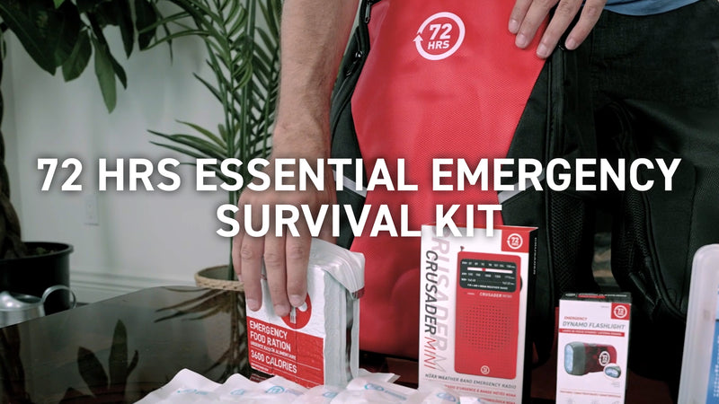 3 Person 72HRS Essential Backpack - Emergency Survival Kit (Red)