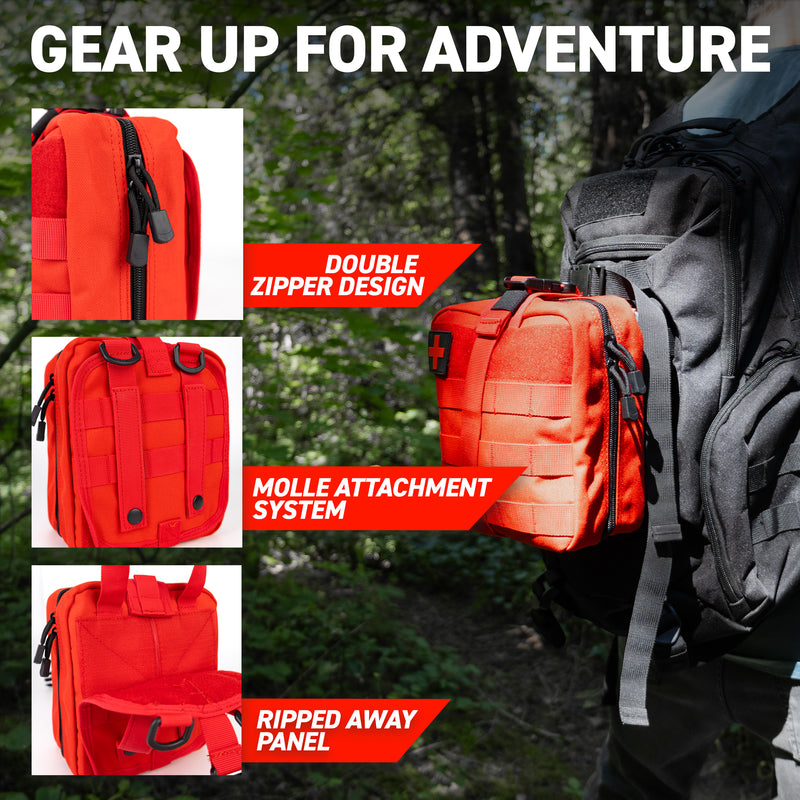 72HRS Molle Trauma Kit - IFAK (Red)