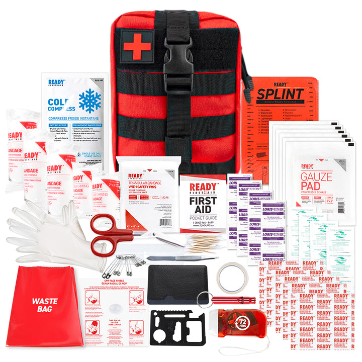 72HRS Molle First Aid Kit - Compact (Red)