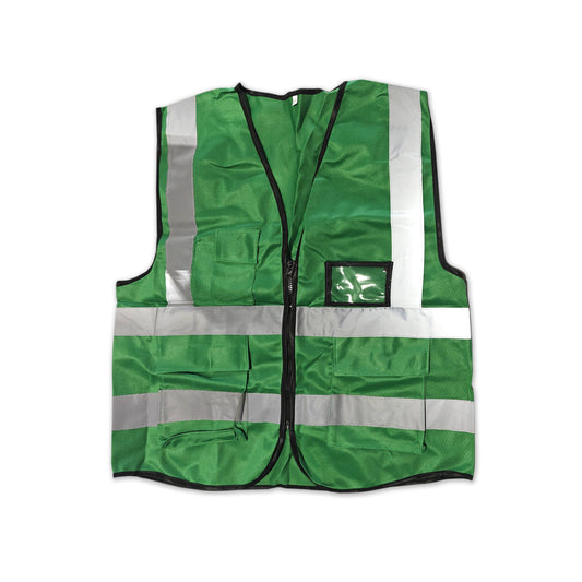 Safety Vest with Reflective Strip, XXL, Green