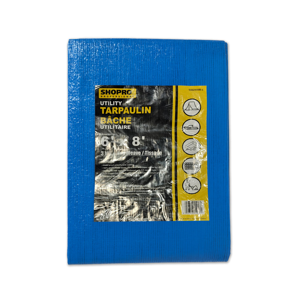 72HRS PE Tarp 100 gsm – 6 ft x 8 ft (Blue)