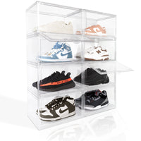 Ollie XL Shoe Box Organizer With Magnet Door, Ultra Clear, Pack of 1 (OPEN BOX)