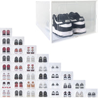 Ollie Soft Stackable Shoe Box Organizer, Clear, Pack of 12 (OPEN BOX)