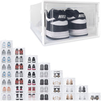 Ollie Soft Stackable Shoe Box Organizer, Clear, Pack of 12 (OPEN BOX)