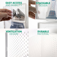 Ollie Soft Stackable Shoe Box Organizer, Clear, Pack of 12 (OPEN BOX)