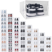 Ollie Soft Stackable Shoe Box Organizer, Clear, Pack of 12 (OPEN BOX)