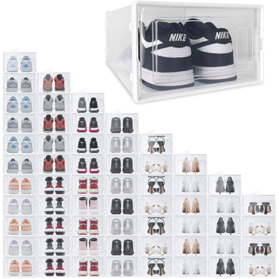 Ollie Soft Stackable Shoe Box Organizer, Clear (OPEN BOX)