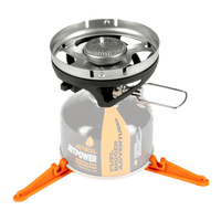 Jetboil MicroMo Base attached to Jetboil JetPower Fuel and stand