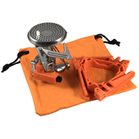 Jetboil MightyMo folded with stabilizer and carrying bag laid out