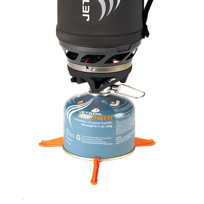 Jetboil Fuel Can Stabilizer attached to a Jetboil JetPower fuel