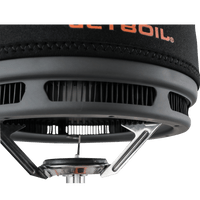 Close view of Jetboil 1.5L Ceramic FluxRing Cook Pot on stove