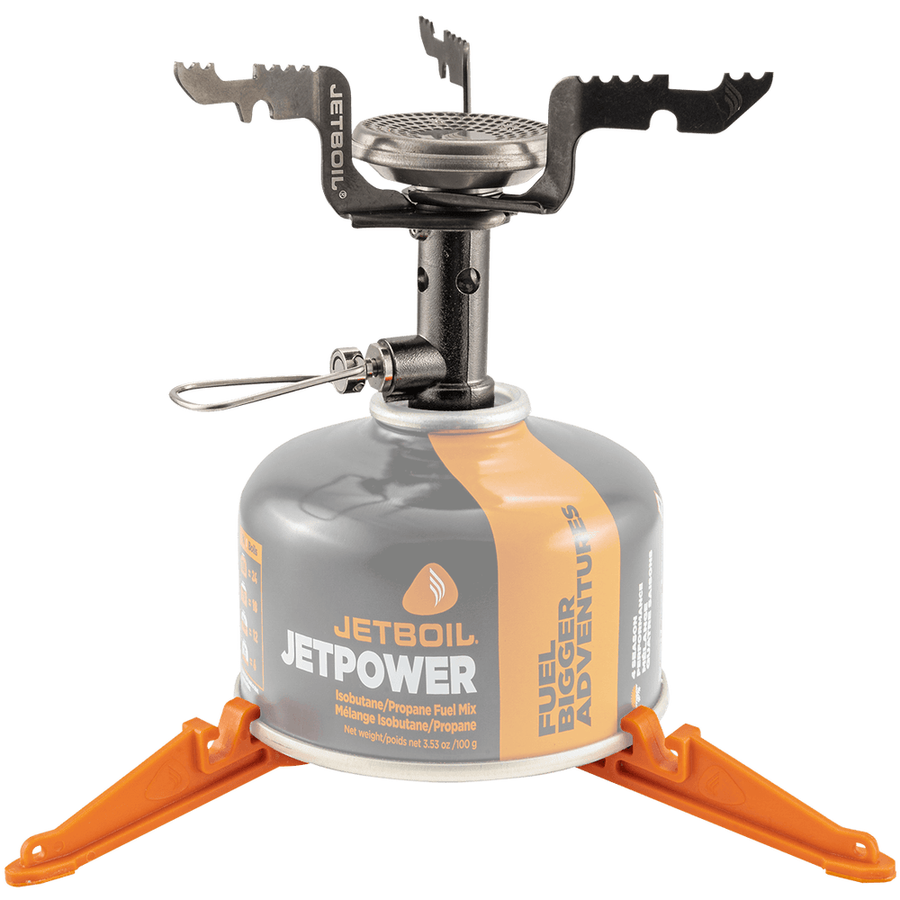 Jetboil Stash stove on Jetboil JetPower Fuel with stabilizer