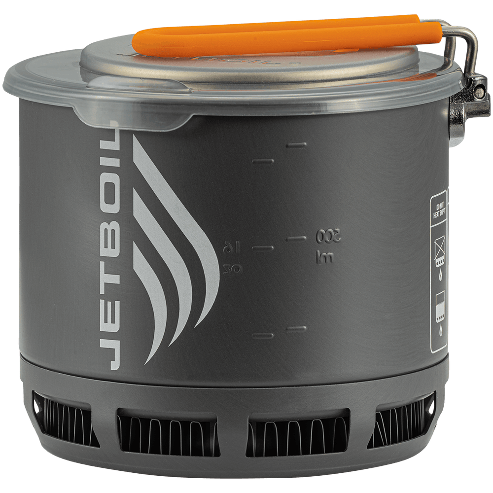 Jetboil Stash top chamber with measurement indicator on the side