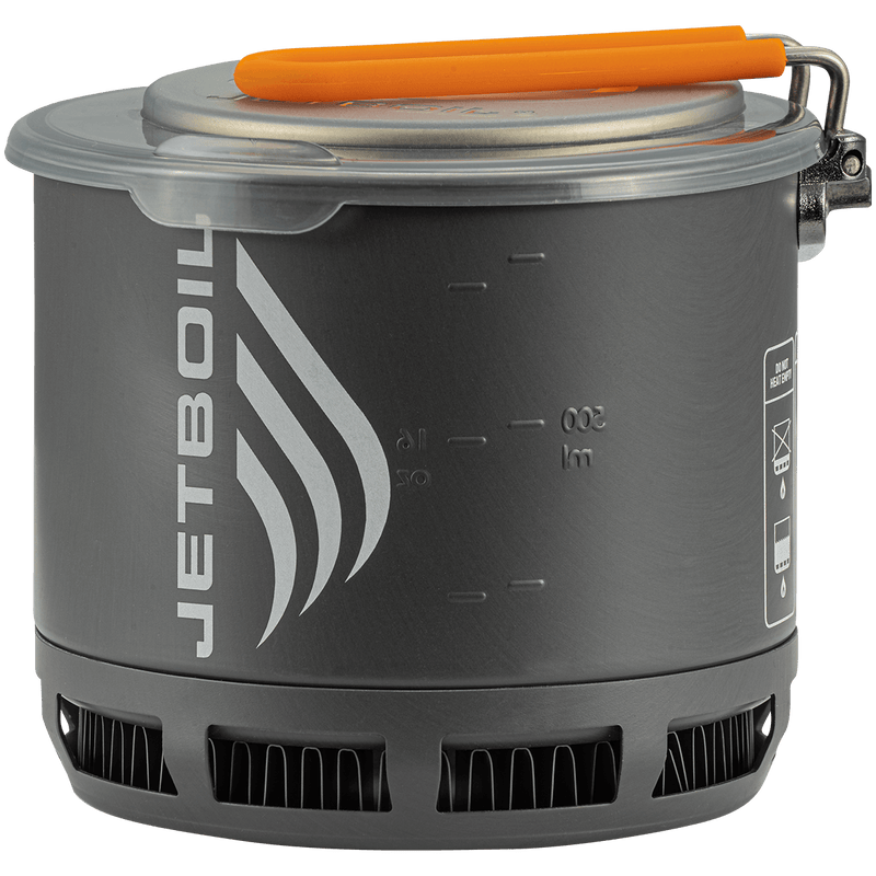 Jetboil Stash top chamber with measurement indicator on the side