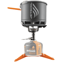 Jetboil Stash set up on stove with base