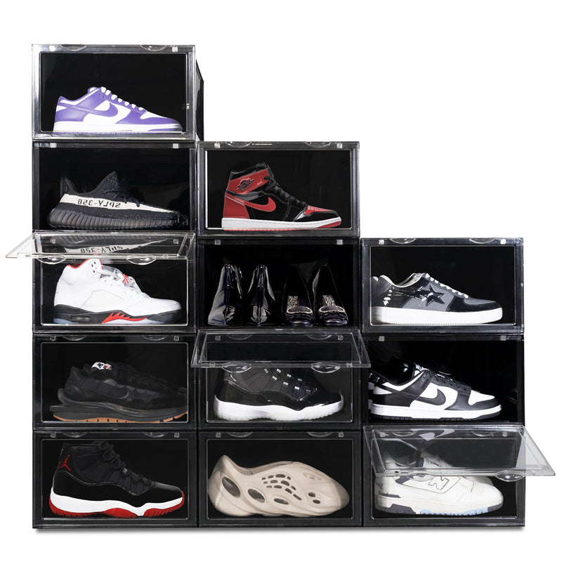 Ollie Hard Solid Shoe Box Organizer - Black