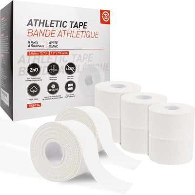 Ready First Aid Athletic Sport Tapes- (1.5' x 15 Yrd) (White)