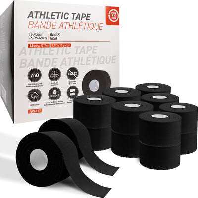 Ready First Aid Athletic Sport Tapes- (1.5' x 15 Yrd) (Black)