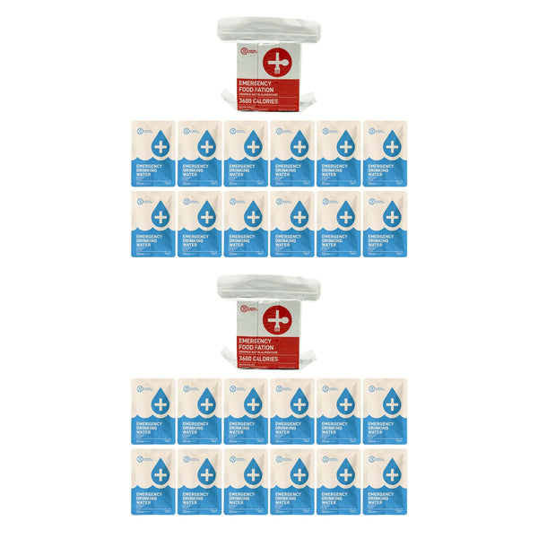 2 person emergency food and water replacement kit