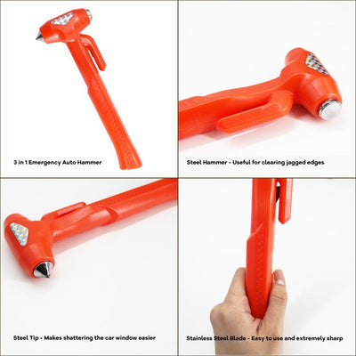 3-in-1 Deluxe Safety Emergency Escape Tool - 9. 1 inches functions