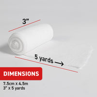 Conforming Stretch Bandage (3"), 7.6 cm x 4.5 m - Ready First Aid (Pack of 12)