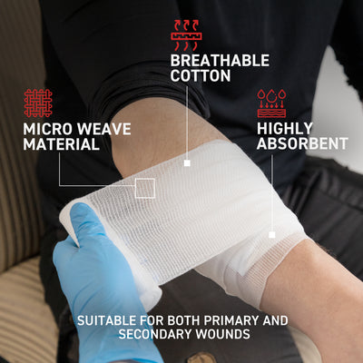 Conforming Stretch Bandage (3"), 5.08cm x 4.5m - Ready First Aid Features 2