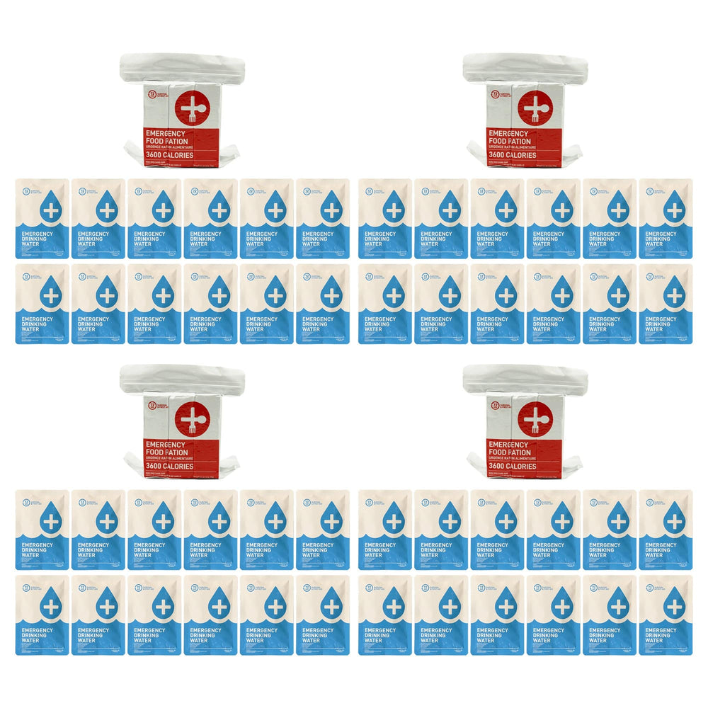 4 person emergency food and water replacement kit
