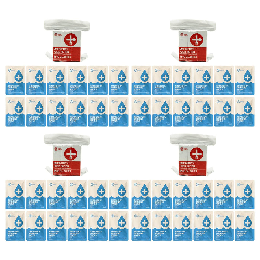4 person emergency food and water replacement kit
