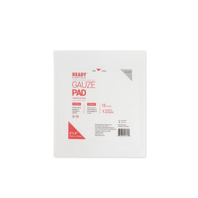 Gauze Pad, 4" x 4", 12-ply, Sterile - Ready First Aid
