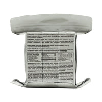 72 HRS 3600 calorie food rations back packaging view with ingredients list and nutritional info