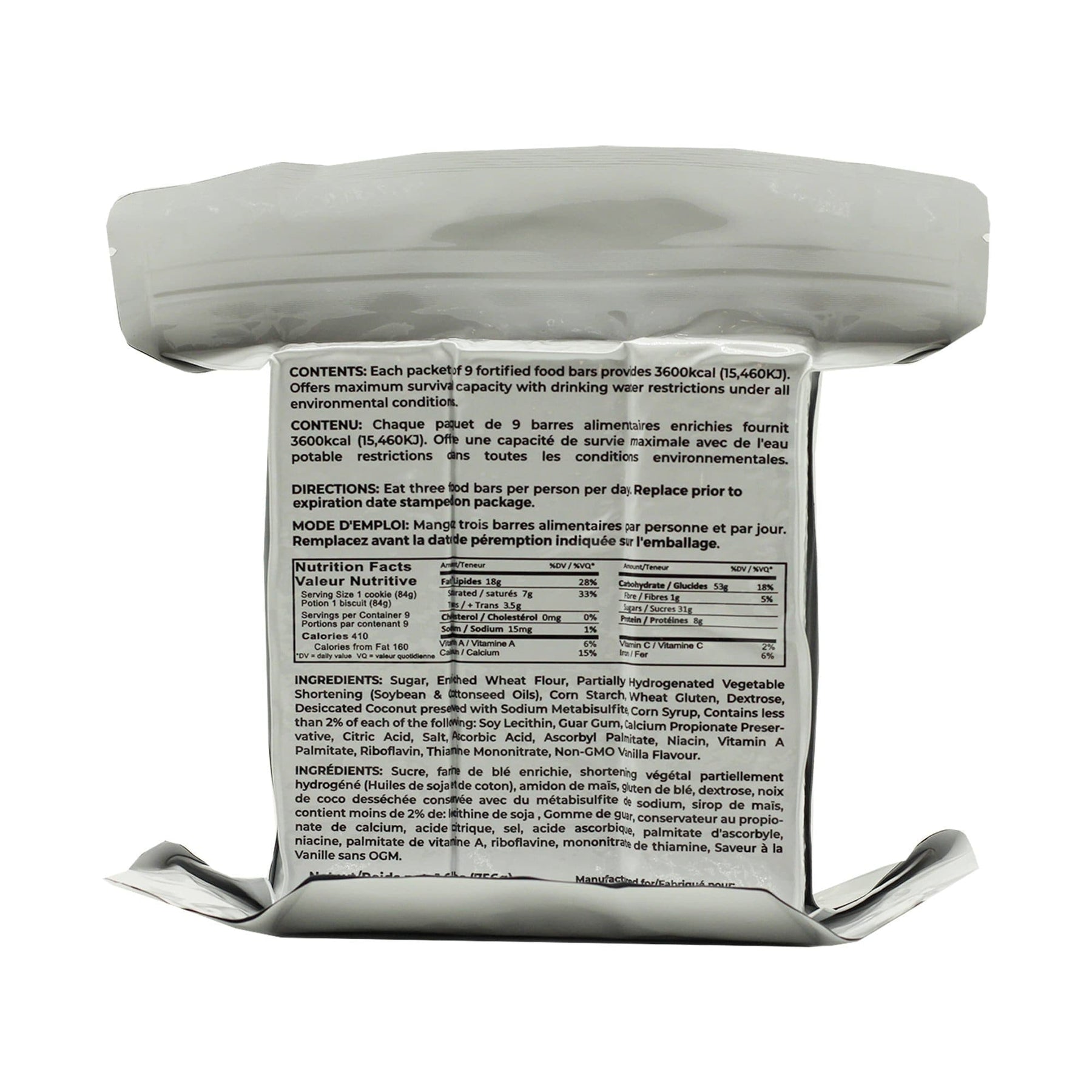 Food Ration 330225 3600 Calorie 72HOURS Emergency Food Ration (NON-GMO) (EARLY EXPIRATION ...