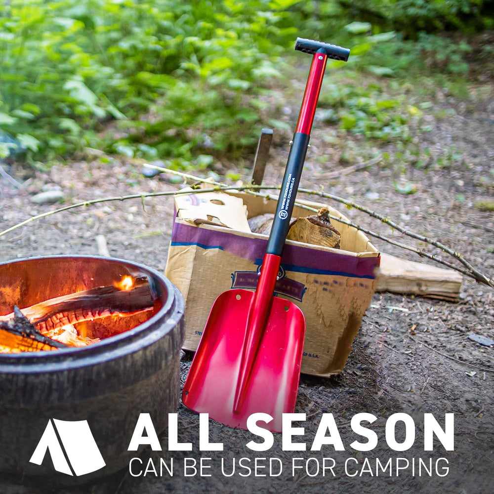 Red Aluminum Compact Multi-Purpose Shovel all season