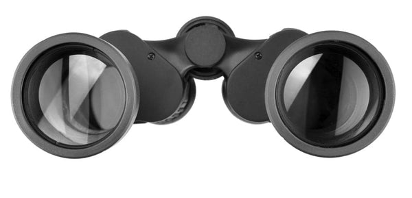 Binocular front view through lens