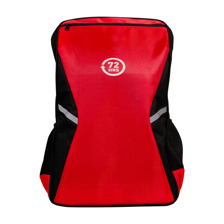 red essential backpack front