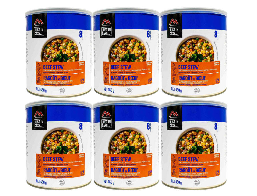 6 Cans  of Mountain House Beef Stew