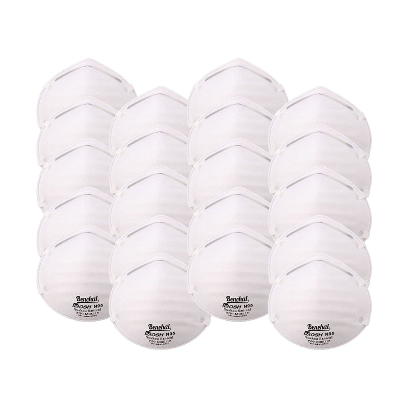20 Benehal N95 Particulate Respirator Mask laid out