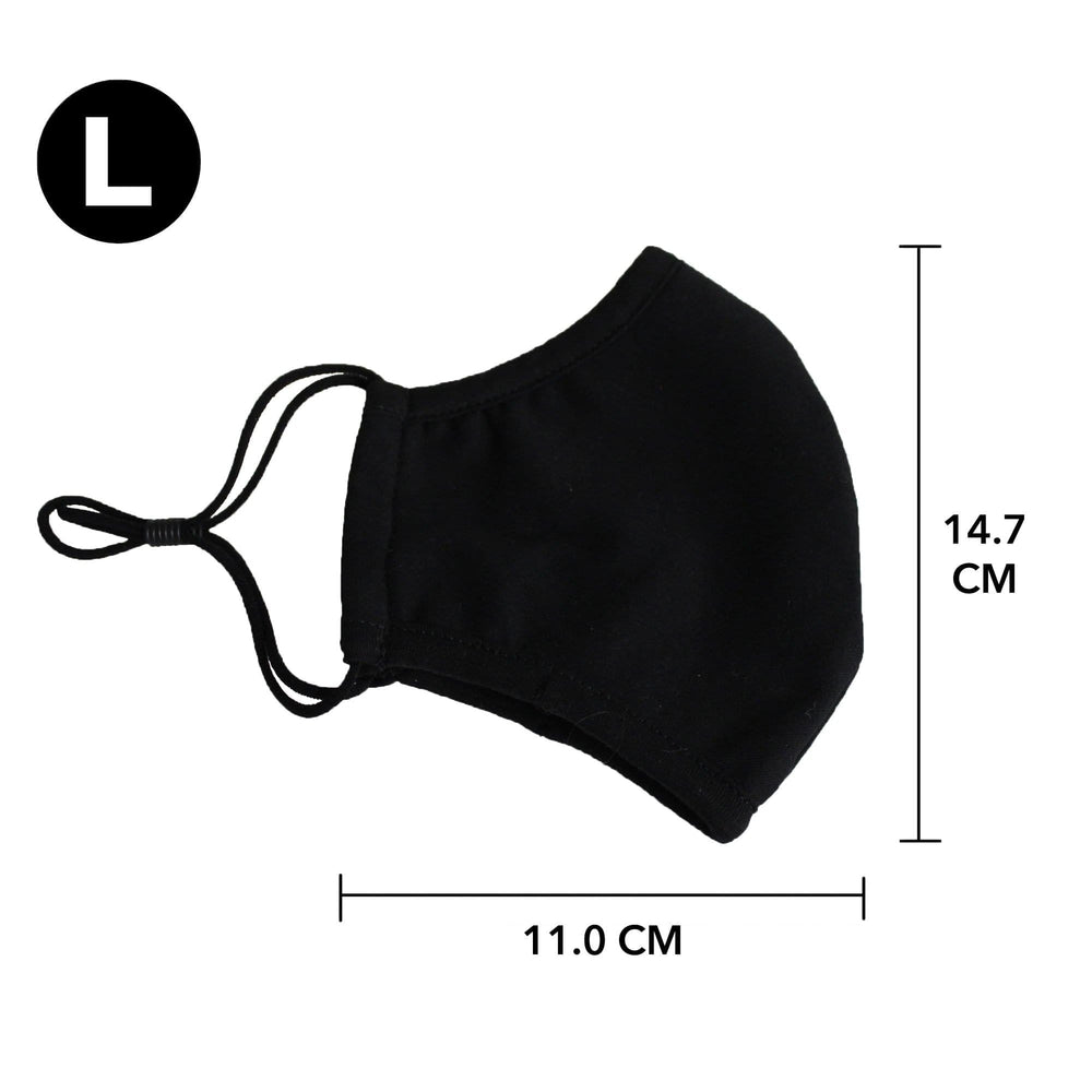Reusable Face Mask, 3-Layer, Black, V2, Pack of 3 - Ready First Aid