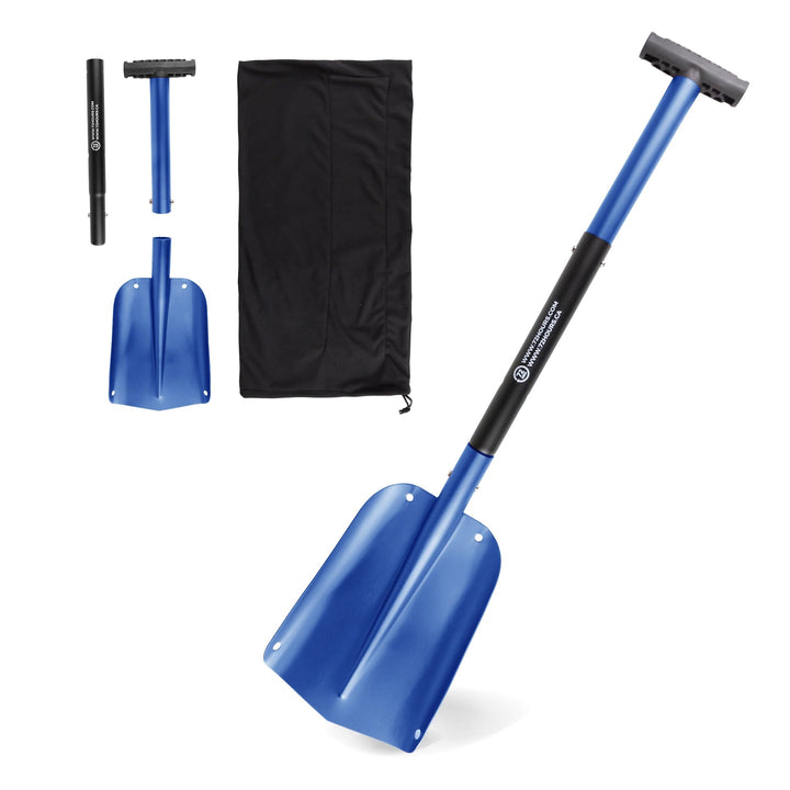 72HRS Aluminum Collapsible 3-in-1 Car Snow Shovel (Blue)