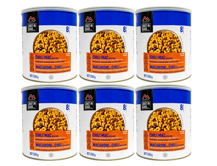 6 Cans  of Mountain House Chili Mac