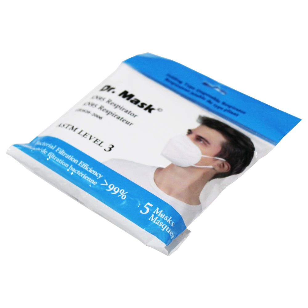 Dr. Mask KN95 Respirator Pack of 5 Masks Side View