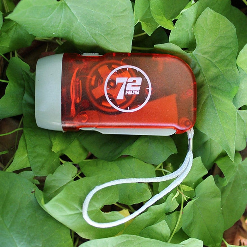 Rechargeable LED Dynamo Flashlight outside
