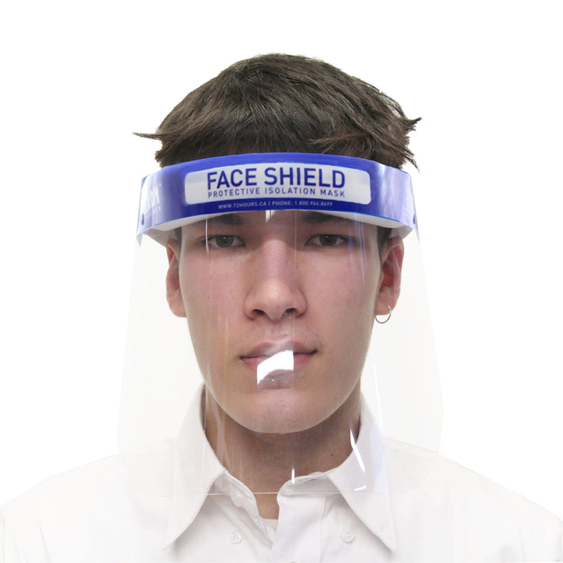 Guy wearing Face Shield, Front View