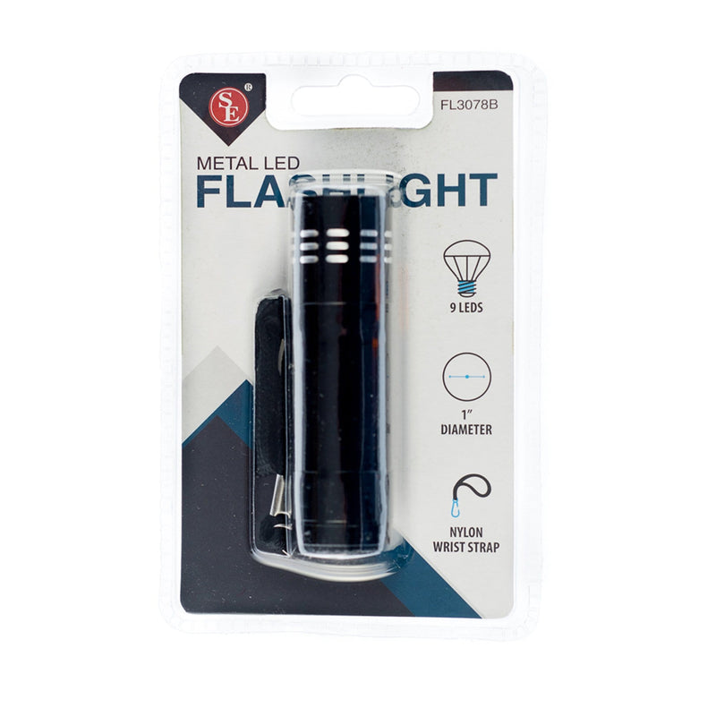 9 LED Mini Metal Flashlight