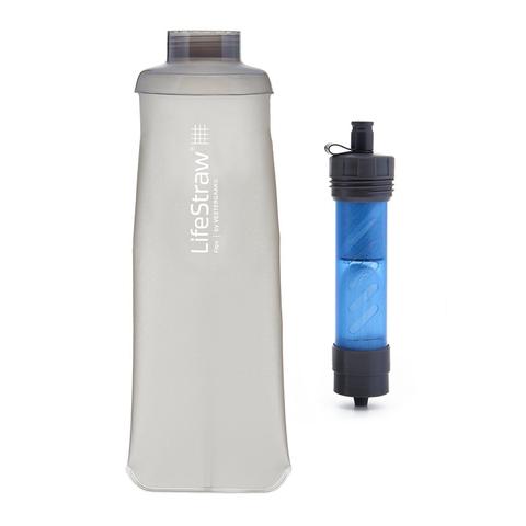 LifeStraw Flex and Collapsible Squeeze Bottle separated