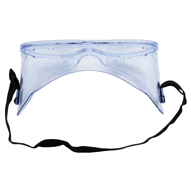 Lab Safety Goggles - Ventless Frame - Clear with Anti-Fog Lenses top view